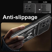 For Honor X5b Plus Sliding Camera Cover Design TPU+PC Phone Case(Silver)