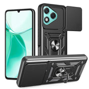 For Honor 400 Lite Global Sliding Camera Cover Design TPU+PC Phone Case(Black)