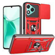 For Honor 400 Lite Global Sliding Camera Cover Design TPU+PC Phone Case(Red)