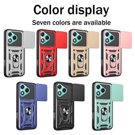 For Honor 400 Lite Global Sliding Camera Cover Design TPU+PC Phone Case(Red)