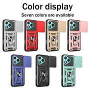 For Honor 400 Lite Global Sliding Camera Cover Design TPU+PC Phone Case(Blue)