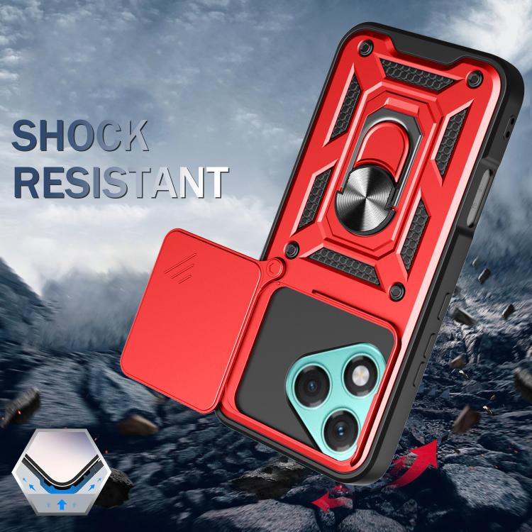 For Honor 400 Lite Global Sliding Camera Cover Design TPU+PC Phone Case(Blue)