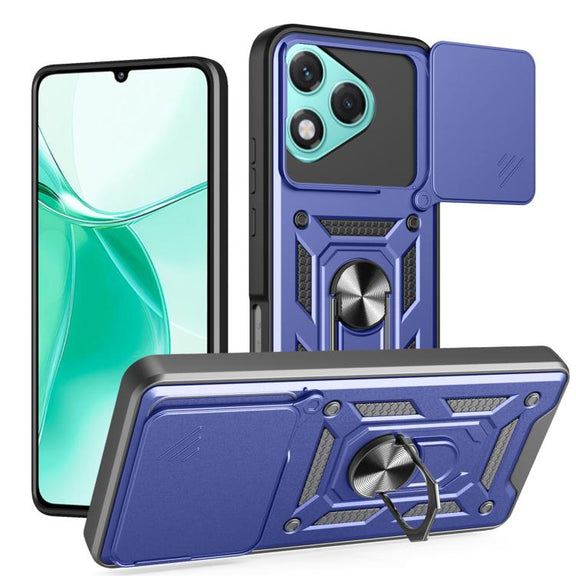 For Honor 400 Lite Global Sliding Camera Cover Design TPU+PC Phone Case(Blue)