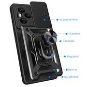 For Honor 400 Pro Global 160.8mm Sliding Camera Cover Design TPU+PC Phone Case(Black)