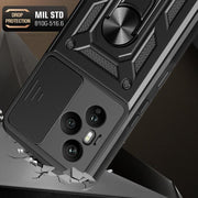 For Honor 400 Pro Global 160.8mm Sliding Camera Cover Design TPU+PC Phone Case(Black)