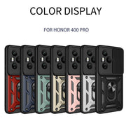 For Honor 400 Pro Global 160.8mm Sliding Camera Cover Design TPU+PC Phone Case(Red)