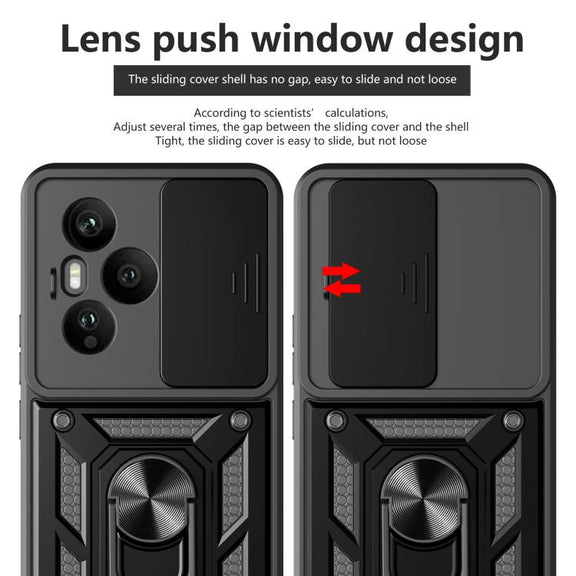 For Honor 400 Pro Global 160.8mm Sliding Camera Cover Design TPU+PC Phone Case(Red)