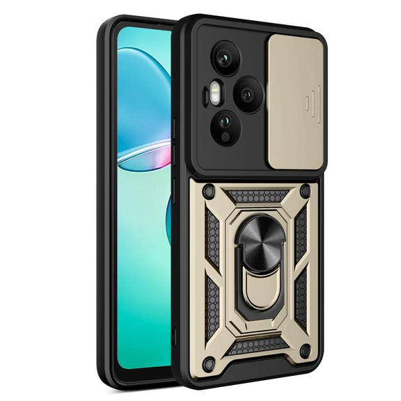 For Honor 400 Pro Global 160.8mm Sliding Camera Cover Design TPU+PC Phone Case(Gold)
