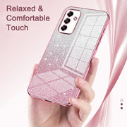 For Samsung Galaxy S22 5G Gradient Glitter Powder Electroplated Phone Case(Gold)