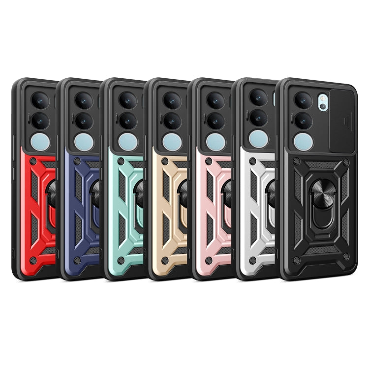 For vivo S17 Pro 5G/V29 5G Sliding Camera Cover Design TPU+PC Phone Case(Green)