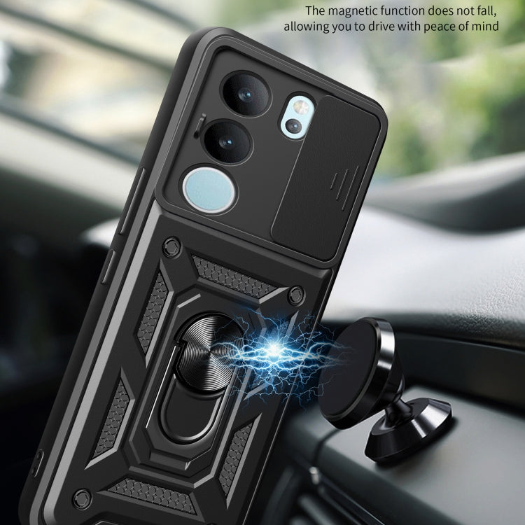 For vivo S17 Pro 5G/V29 5G Sliding Camera Cover Design TPU+PC Phone Case(Gold) - vivo Cases by PMC TechLife | Online Shopping South Africa | PMC TechLife