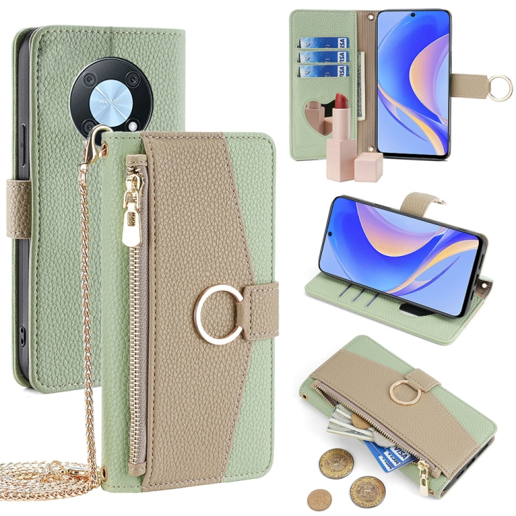 For Huawei nova Y90 4G Crossbody Litchi Texture Leather Phone Case(Green) - Huawei Cases by PMC TechLife | Online Shopping South Africa | PMC TechLife | Buy Now Pay Later Mobicred