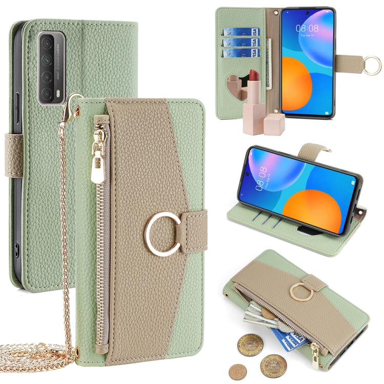 For Huawei P Smart 2021 Crossbody Litchi Texture Leather Phone Case(Green) - free shipping - PMC TechLife - Order now!
