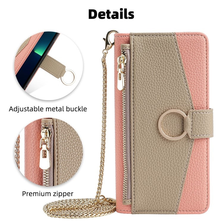 For Huawei Mate 50 Pro Crossbody Litchi Texture Leather Phone Case(Pink) - Huawei Cases by PMC TechLife | Online Shopping South Africa | PMC TechLife | Buy Now Pay Later Mobicred