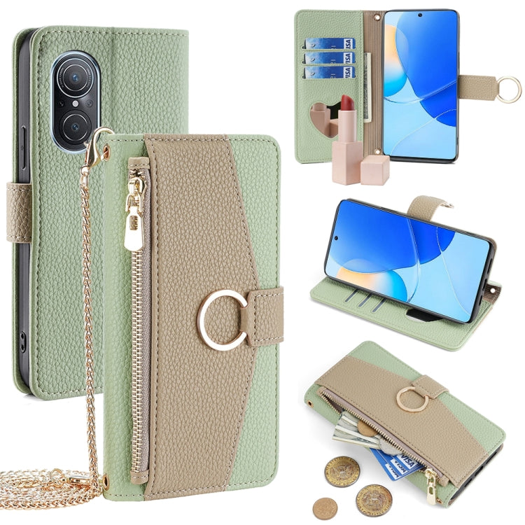For Huawei nova 9 SE 4G Crossbody Litchi Texture Leather Phone Case(Green) - Huawei Cases by PMC TechLife | Online Shopping South Africa | PMC TechLife | Buy Now Pay Later Mobicred