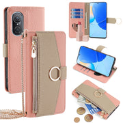 For Huawei nova 9 SE 4G Crossbody Litchi Texture Leather Phone Case(Pink)