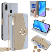 For Huawei P Smart Z / Enjoy 10 Plus Crossbody Litchi Texture Leather Phone Case(Blue)