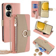 For Huawei P50 Crossbody Litchi Texture Leather Phone Case(Pink) - Huawei Cases by PMC TechLife | Online Shopping South Africa | PMC TechLife | Buy Now Pay Later Mobicred