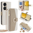 For Huawei P50 Crossbody Litchi Texture Leather Phone Case(White) - Huawei Cases by PMC TechLife | Online Shopping South Africa | PMC TechLife | Buy Now Pay Later Mobicred