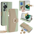 For Huawei P60 / P60 Pro Crossbody Litchi Texture Leather Phone Case(Green) - Huawei Cases by PMC TechLife | Online Shopping South Africa | PMC TechLife | Buy Now Pay Later Mobicred