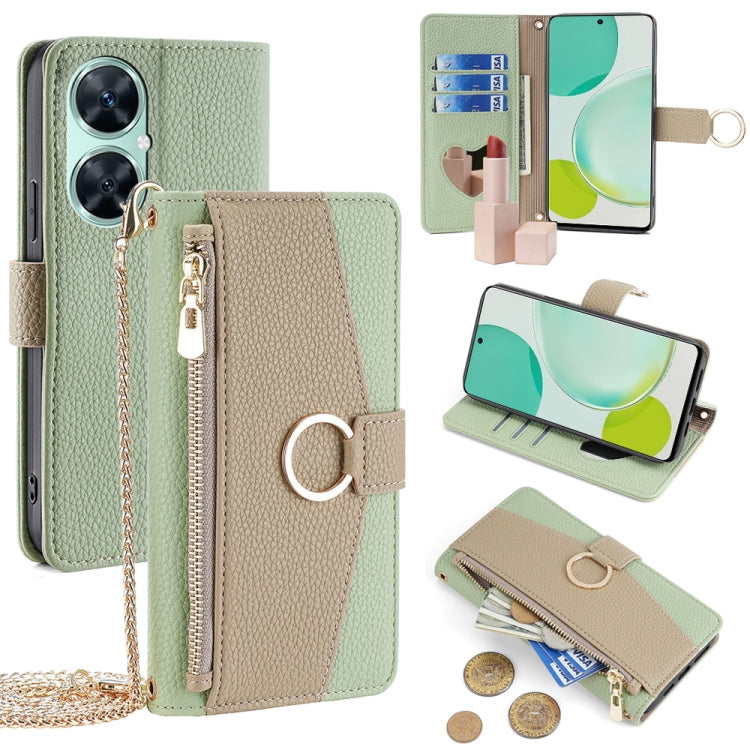 For Huawei Enjoy 60 Pro/Nova 11i/Maimang 20 Crossbody Litchi Texture Leather Phone Case(Green) - Huawei Cases by PMC TechLife | Online Shopping South Africa | PMC TechLife | Buy Now Pay Later Mobicred