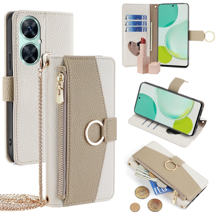 For Huawei Enjoy 60 Pro/Nova 11i/Maimang 20 Crossbody Litchi Texture Leather Phone Case(White) - Huawei Cases by PMC TechLife | Online Shopping South Africa | PMC TechLife | Buy Now Pay Later Mobicred