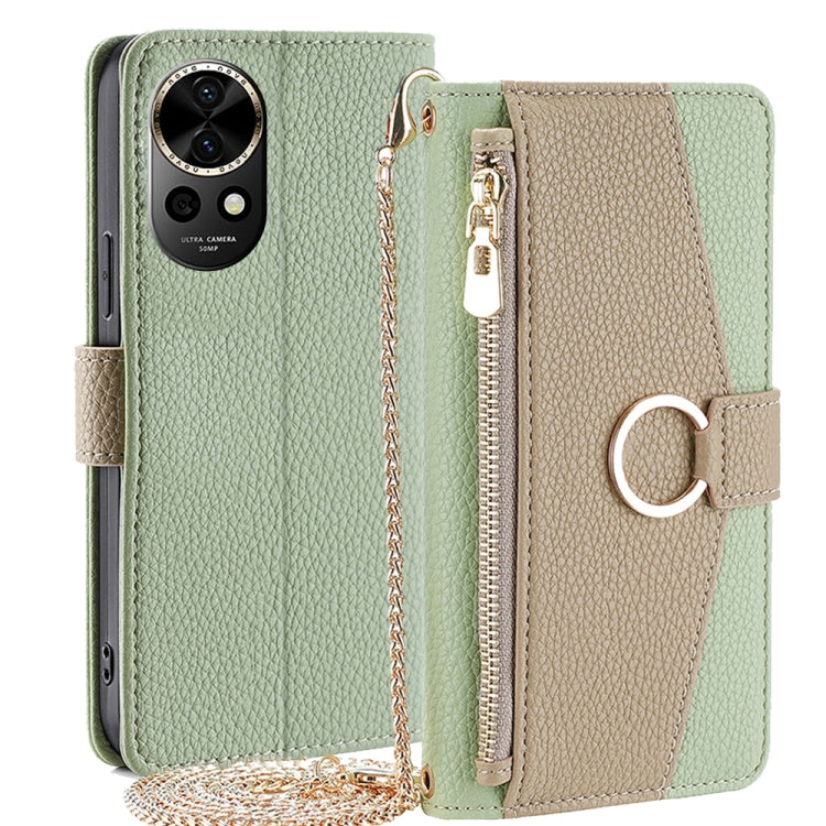 For Huawei nova 12 5G Crossbody Litchi Texture Leather Phone Case(Green) - Huawei Cases by PMC TechLife | Online Shopping South Africa | PMC TechLife | Buy Now Pay Later Mobicred