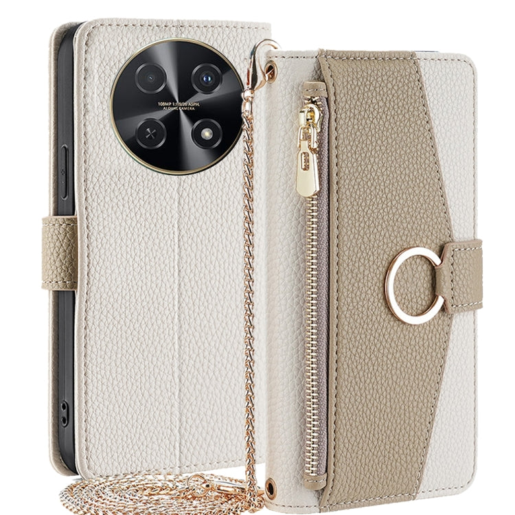 For Huawei nova 12i 4G Crossbody Litchi Texture Leather Phone Case(White) - Huawei Cases by PMC TechLife | Online Shopping South Africa | PMC TechLife | Buy Now Pay Later Mobicred
