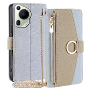 For Huawei Pura 70 Ultra 5G Crossbody Litchi Texture Leather Phone Case(Blue)