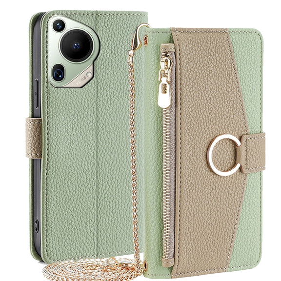 For Huawei Pura 70 Ultra 5G Crossbody Litchi Texture Leather Phone Case(Green)
