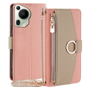 For Huawei Pura 70 Ultra 5G Crossbody Litchi Texture Leather Phone Case(Pink)