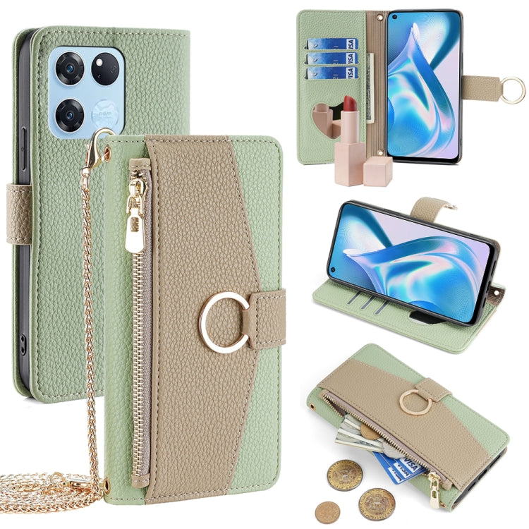 For OnePlus Ace Racing Crossbody Litchi Texture Leather Phone Case(Green) - OnePlus Cases by PMC TechLife | Online Shopping South Africa | PMC TechLife | Buy Now Pay Later Mobicred