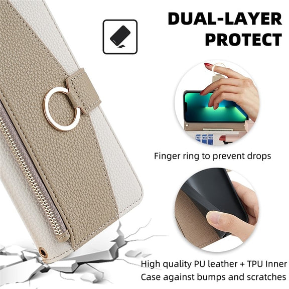 For OnePlus Ace Racing Crossbody Litchi Texture Leather Phone Case(White)