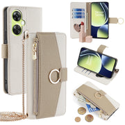 For OnePlus Nord CE 3 Lite  5G Crossbody Litchi Texture Leather Phone Case(White)