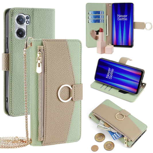 For OnePlus Nord CE 2 5G Crossbody Litchi Texture Leather Phone Case(Green) - OnePlus Cases by PMC Jewellery | Online Shopping South Africa | PMC Jewellery | Buy Now Pay Later Mobicred