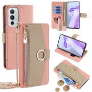 For OnePlus 9RT 5G Crossbody Litchi Texture Leather Phone Case(Pink)