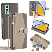 For OnePlus Nord 2 5G Crossbody Litchi Texture Leather Phone Case(Grey)
