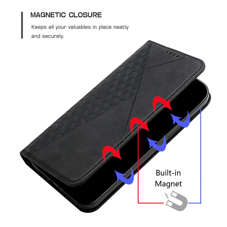 For Tecno Spark Go 2024 / POP 8 Diamond Splicing Skin Feel Magnetic Leather Phone Case(Black) - Tecno Cases by PMC Jewellery | Online Shopping South Africa | PMC Jewellery | Buy Now Pay Later Mobicred