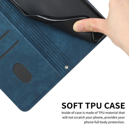 For Tecno Spark Go 2024 / POP 8 Skin Feel Stripe Pattern Leather Phone Case with Lanyard(Blue) - free shipping - PMC Jewellery - Order now!