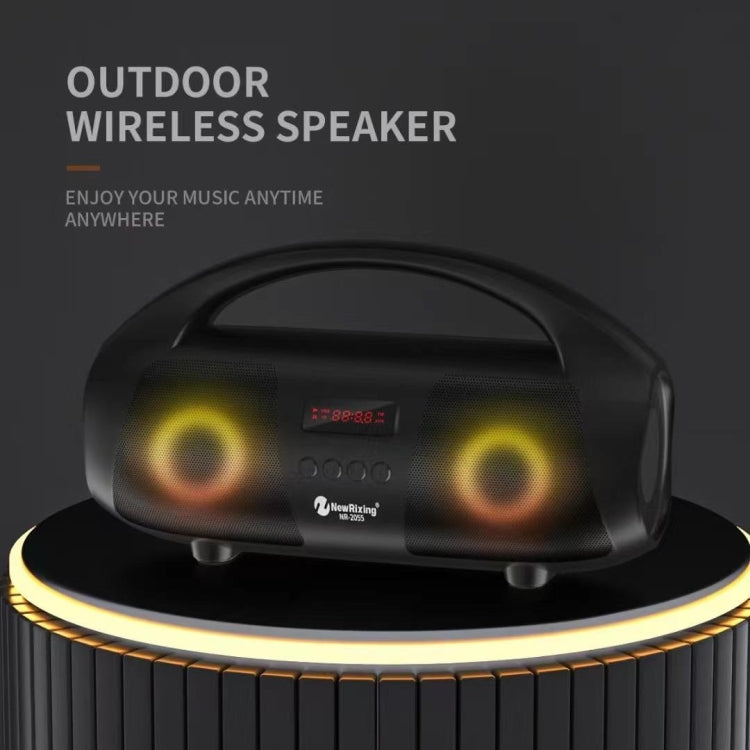 NewRixing NR2055 Wireless Portable TWS Bluetooth Speaker with Microphone(Blue)