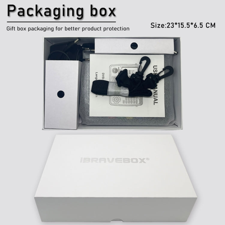 iBRAVEBOX V10 Finder Max+ 4.3 inch Display Digital Satellite Meter Signal Finder, Support DVB-S/S2/S2X AHD, Plug Type:EU Plug(Black) - Satellite Finder by PMC TechLife | Online Shopping South Africa | PMC TechLife | Buy Now Pay Later Mobicred