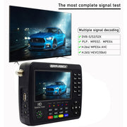 iBRAVEBOX V10 Finder Max+ 4.3 inch Display Digital Satellite Meter Signal Finder, Support DVB-S/S2/S2X AHD, Plug Type:AU Plug(Black)