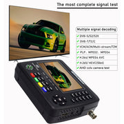 iBRAVEBOX V10 Finder Pro+ 4.3 inch Display Digital Satellite Meter Signal Finder, Support DVB-S/S2/S2X/T/T2/C AHD, Plug Type:EU Plug(Black)