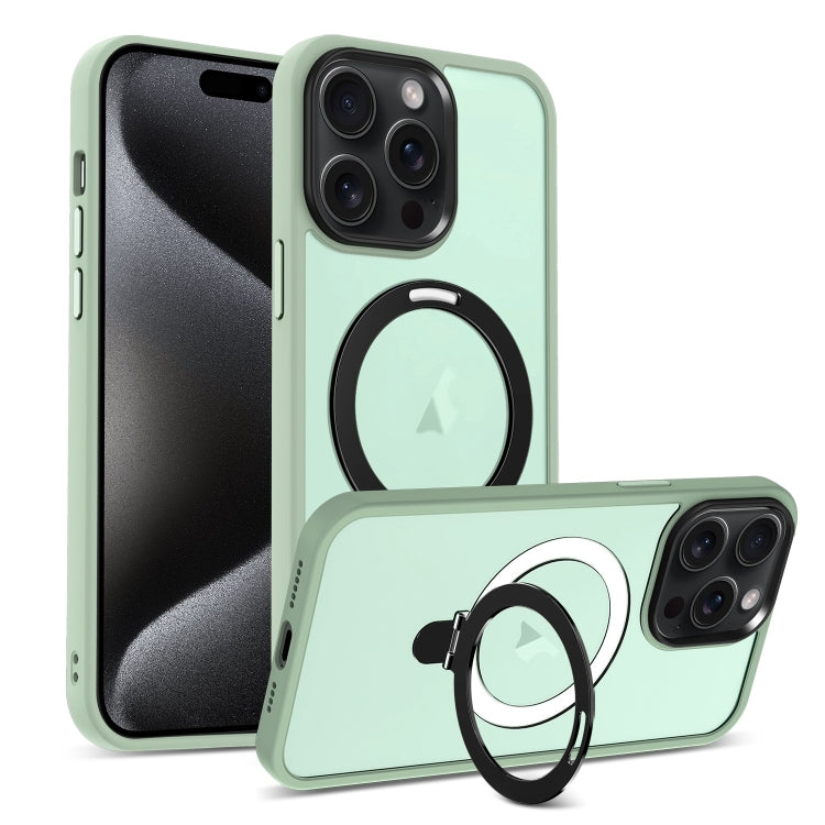 For iPhone 16 Pro MagSafe Holder Skin-feel PC Hybrid TPU Phone Case(Matcha Green) - iPhone 16 Pro Cases by PMC TechLife | Online Shopping South Africa | PMC TechLife | Buy Now Pay Later Mobicred
