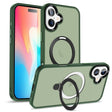 For iPhone 16 Skin-feel MagSafe Holder PC Hybrid TPU Phone Case(Green) - iPhone 16 Cases by PMC TechLife | Online Shopping South Africa | PMC TechLife | Buy Now Pay Later Mobicred