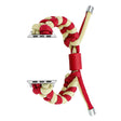 For Apple Watch Ultra 2 49mm Paracord Fishtail Braided Silicone Bead Watch Band(Red Light Yellow) - Watch Bands by PMC TechLife | Online Shopping South Africa | PMC TechLife | Buy Now Pay Later Mobicred