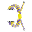 For Apple Watch Ultra 2 49mm Paracord Fishtail Braided Silicone Bead Watch Band(Purple Yellow) - Watch Bands by PMC TechLife | Online Shopping South Africa | PMC TechLife | Buy Now Pay Later Mobicred