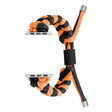 For Apple Watch Ultra 49mm Paracord Fishtail Braided Silicone Bead Watch Band(Black Orange) - Watch Bands by PMC TechLife | Online Shopping South Africa | PMC TechLife | Buy Now Pay Later Mobicred