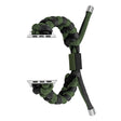 For Apple Watch Ultra 49mm Paracord Fishtail Braided Silicone Bead Watch Band(Black Army Green) - Watch Bands by PMC TechLife | Online Shopping South Africa | PMC TechLife | Buy Now Pay Later Mobicred