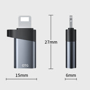 ADS-616B 8 Pin Male to USB-C/Type-C Female OTG Adapter(Grey)